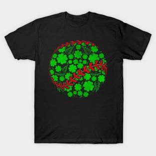 Shamrock Baseball Lovers Happy St Patricks Day Men Women Kids T-Shirt